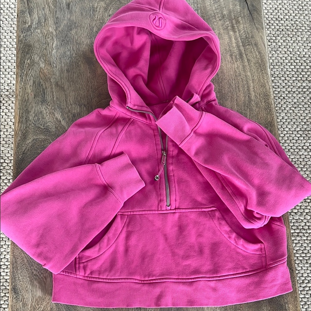 Lululemon Hot Pink Half Zip Scuba (XS/S)